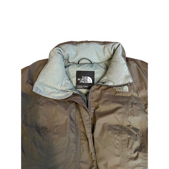 THE NORTH FACE Khaki Green Hyvent Long Sleeve Mid-Length Puffer Jacket MEDIUM - Picture 4 of 9